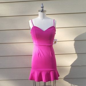 NEW Midnight Doll Fuschia sweetheart Mini Dress